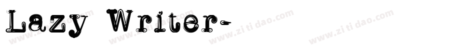 Lazy Writer字体转换
